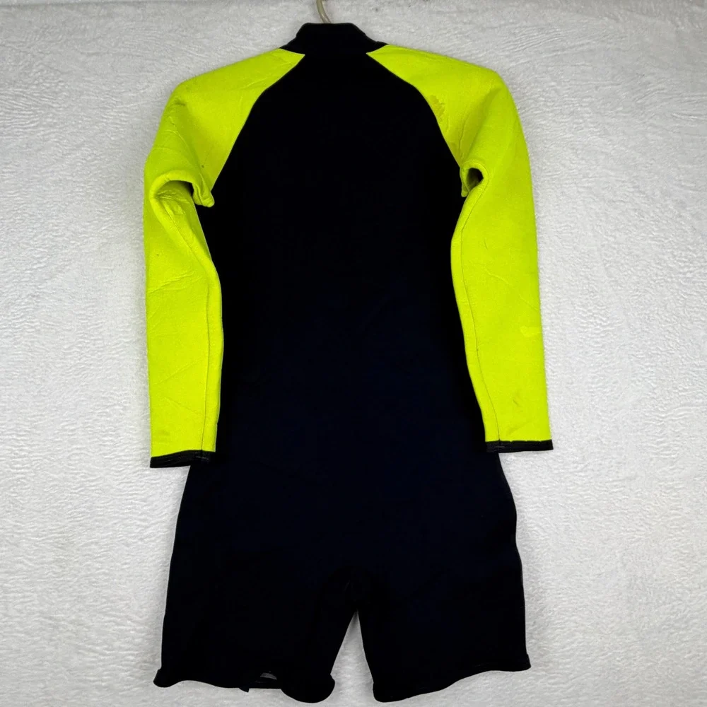 Ocean Tec Wetsuit Mens Medium (M) Neon Yellow Black 3/3 Spring Suit Vintage USA